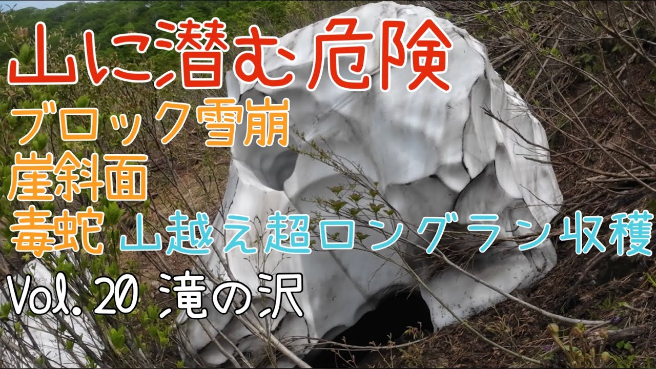 ゼンマイ折りVol.20 山に潜む危険〜多くの雪が残る滝の沢〜
