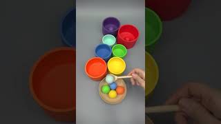 ASMR Reverse 🔔🔉📿Beautiful Pearls and Colorful Beads in Wooden Cups #asmr #beads #dominogirl screenshot 1