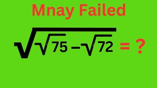 Spain : A Nice Square Root Algebra Problem || Math Olympiad ||