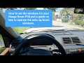 How to set the windows of your Range Rover P38, and a guide on how to operate auto up/down windows.