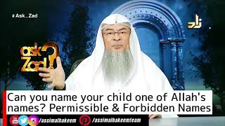 Can you name your child one of Allah's names? Permissible \& Forbidden Names | Sheikh Assim Al Hakeem