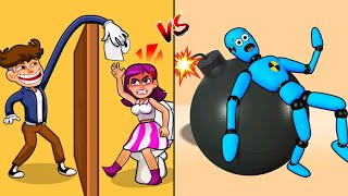 🥉 Thief puzzle (run now) vs bone Breaking (ragdoll break) gameplay mobile screenshot 5