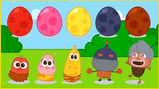 【NEW】 SURPRISE EGGS - DINOSAURS | EGG SONG | SUPER BEST SONGS FOR KIDS | LARVA KIDS