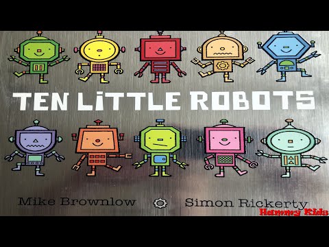 Ten Little Robots Books Read for Kids