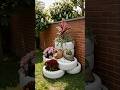 Don't throw away old tires!🌿STUNNING tire flower bed transformation 🏠 #diy #upcycling #gardenideas
