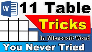 11 Table tricks that you never tried in Microsoft Word - MS Word Tricks screenshot 5
