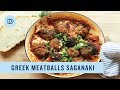 Greek Style Meatballs Saganaki: Keftedes Saganaki