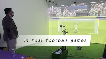 Interactive wall game football experience with various kick