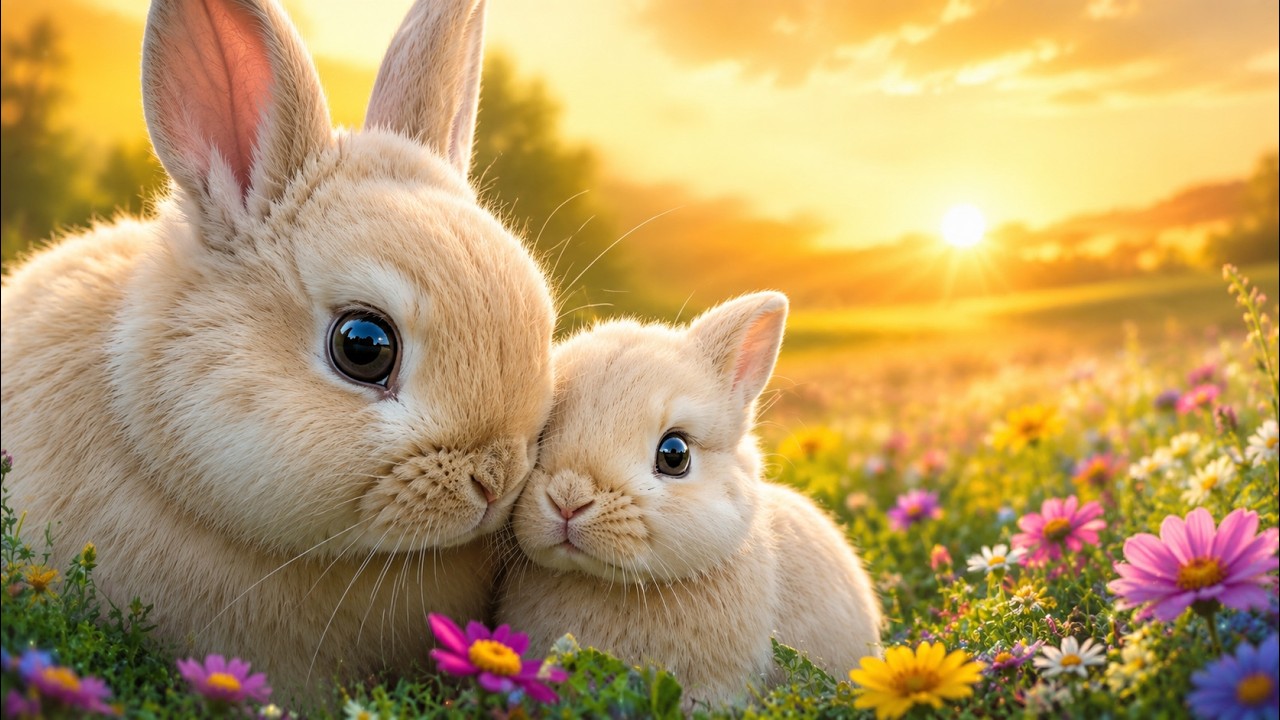 Dreamy Cozy Farm Family Lullaby Vol.1 • Mother Bunny & Baby Bunny | Relaxing Music Box