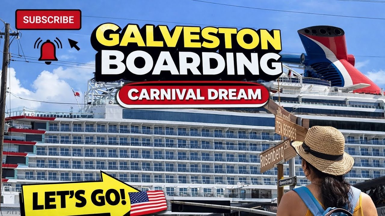 Carnival Dream Embarkation Day Galveston 🇺🇸 | Cruise Walkthrough & First Impressions