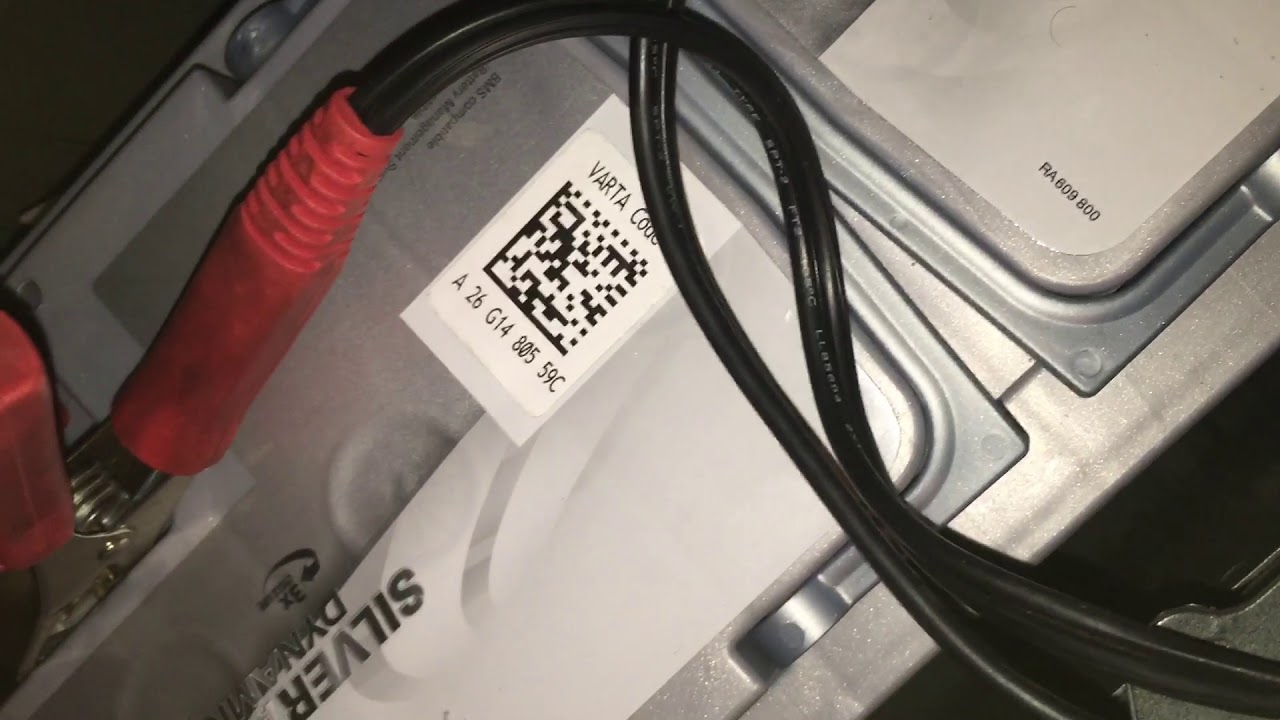 BMW 316i AGM 2013 battery installed VARTA