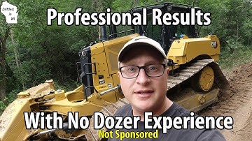 How to Run a Dozer With No Experience -  CAT D6 Grade Control and Slope Assist Tutorial