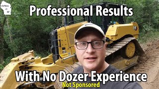 How to Run a Dozer With No Experience - CAT D6 Grade Control and Slope Assist Tutorial