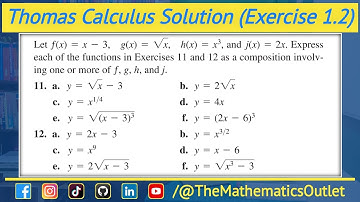 Inverse of Function composition | Thomas calculus solution chapter 1 || Lec 26