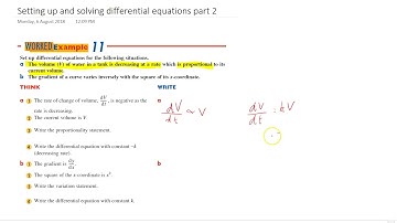 Setting up and solving differential equations part 2