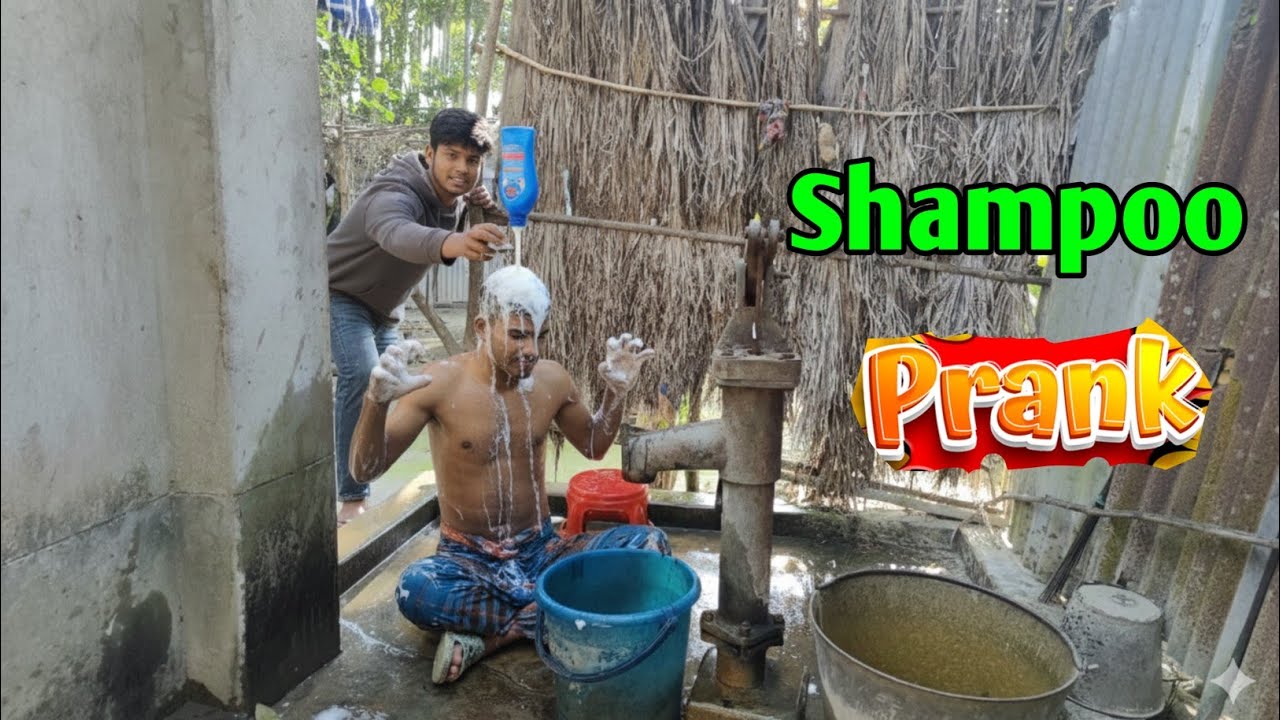Shampoo prank part 5! New Comedy video Most  Washing Funny Video by Aminul B1
