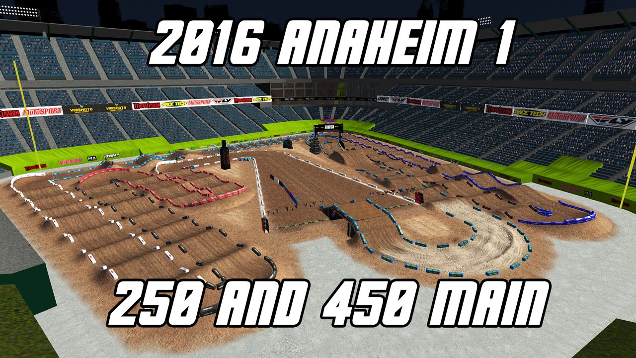 EMF Pro Supercross Rd. 1 Anaheim 1 250/450 Mains Mx Simulator YouTube