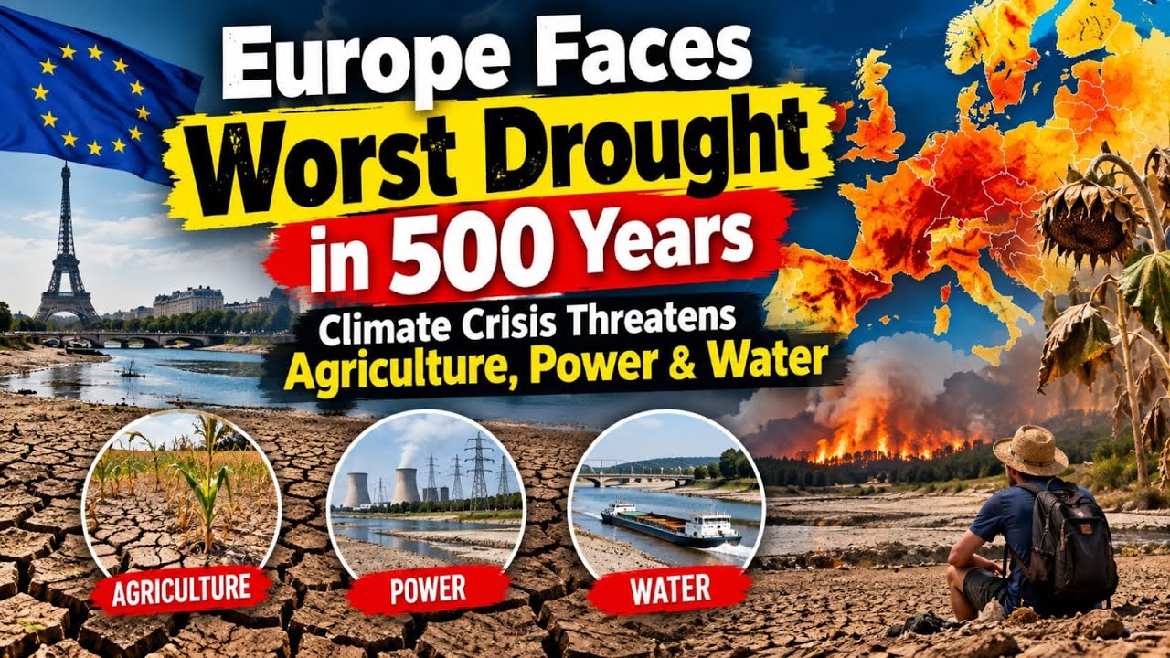 Europe Faces Worst Drought in 500 Years | Climate Crisis Threatens Agriculture, Power & Water