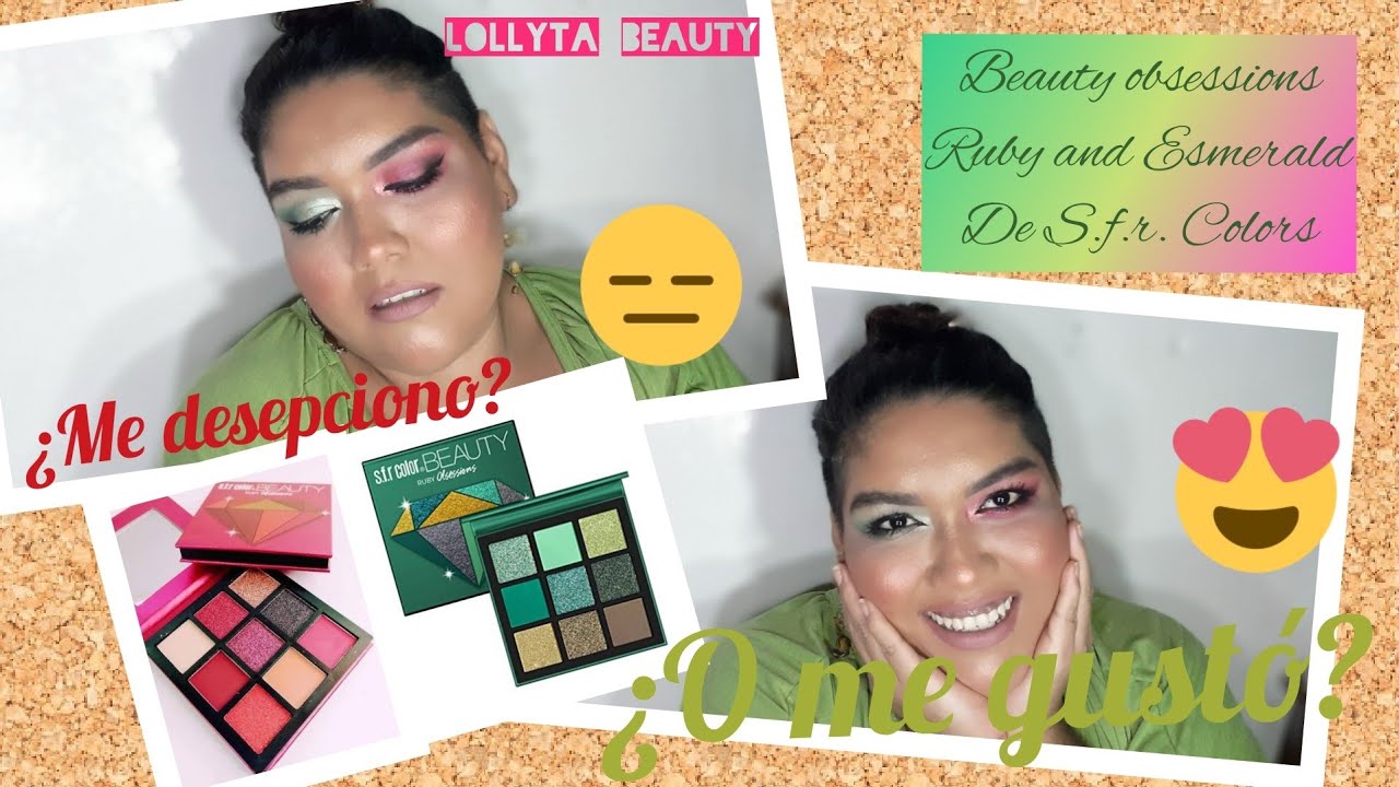 SFR COLORS obsessions pallete Esmerald and Ruby  reseña + tutorial de maquillaje 