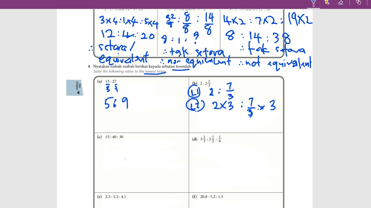 [Nisbah & kadar] Belajar bersama modul nilam Matematik Tingkatan 1