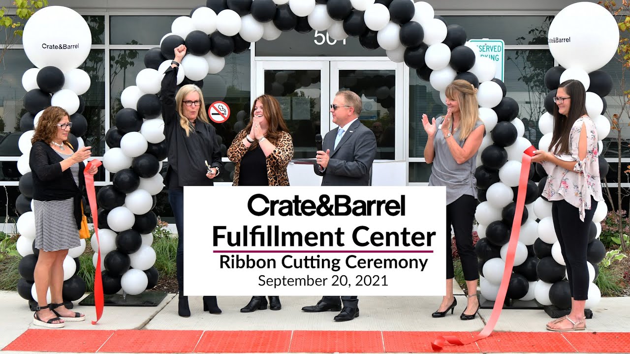 Romeoville Ribbon Cutting 2021 - Crate and Barrel - YouTube