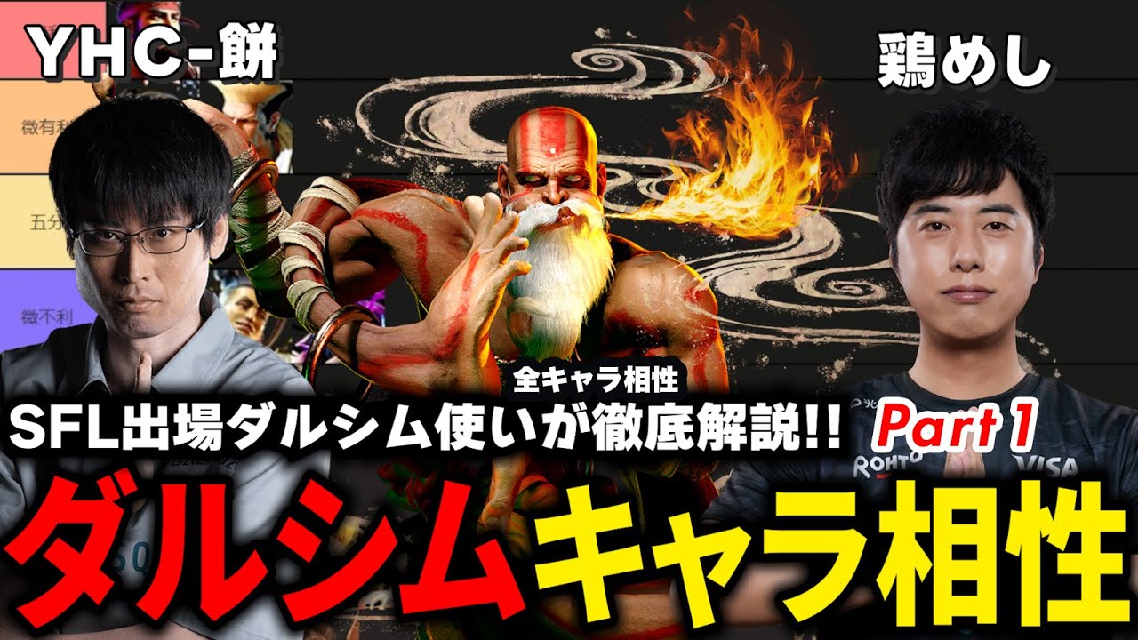 【Part1】SFLリーガーダルシム会議！ダルシムの全キャラ相性を徹底解説【スト6 ／YHC-餅／鶏めし／切り抜き】