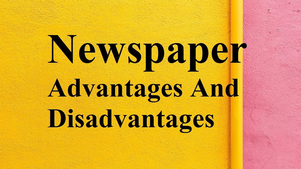 essay on disadvantages of newspaper