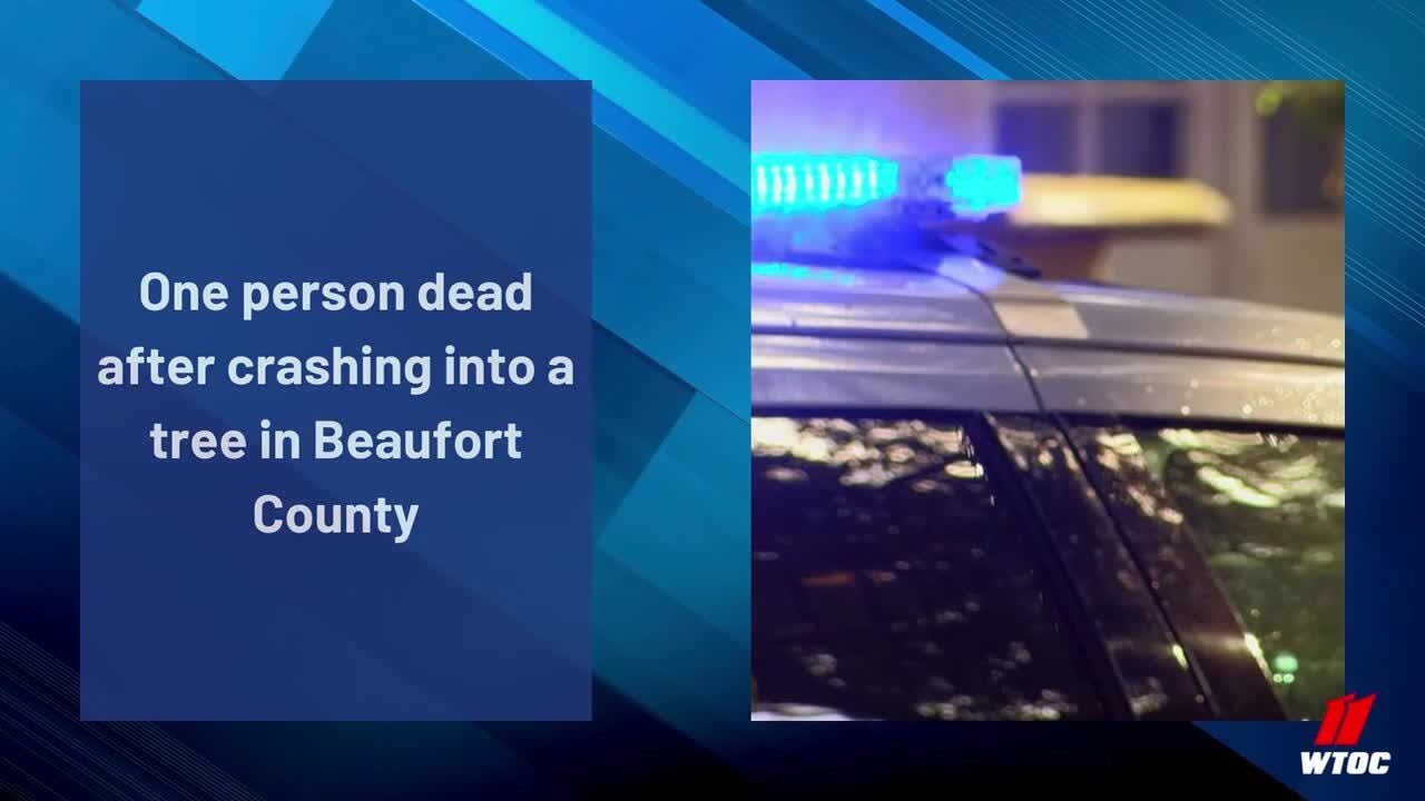 One person dead after crashing into a tree in Beaufort County - YouTube