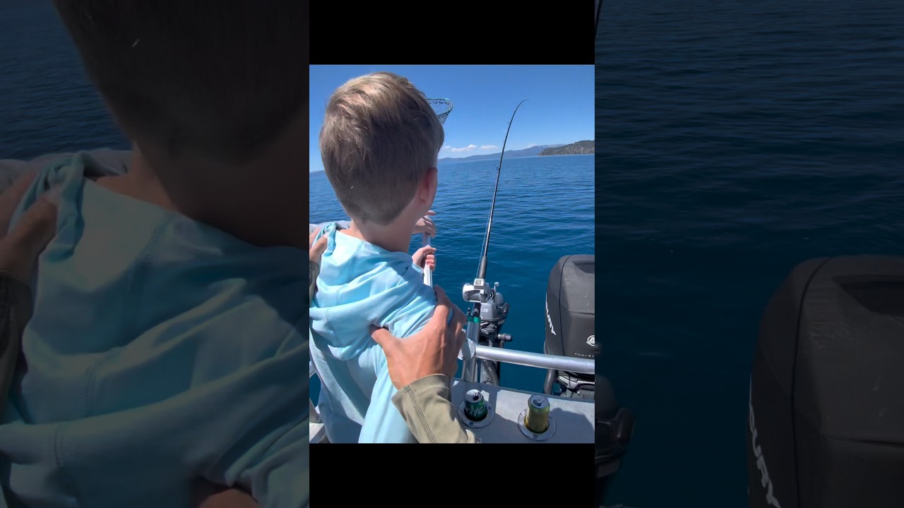 I’m out here witnessing miracles, that’s crazy. #fishing #laketahoe #laketrout