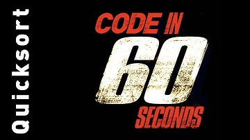 Build the Quicksort Algorithm in 60 Seconds