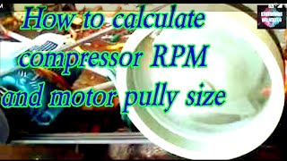 Kcx series compressor Flywheel RPM calculation and pulley size calculation screenshot 5