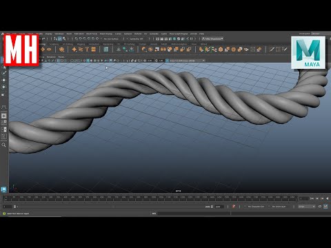 Maya tutorial : Maritime modeling series #3 - Twisted rope / cables
