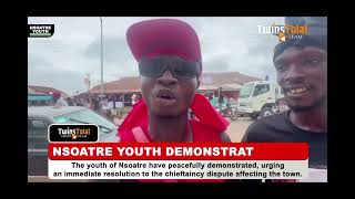 Nsoatre Youth Demonstrate