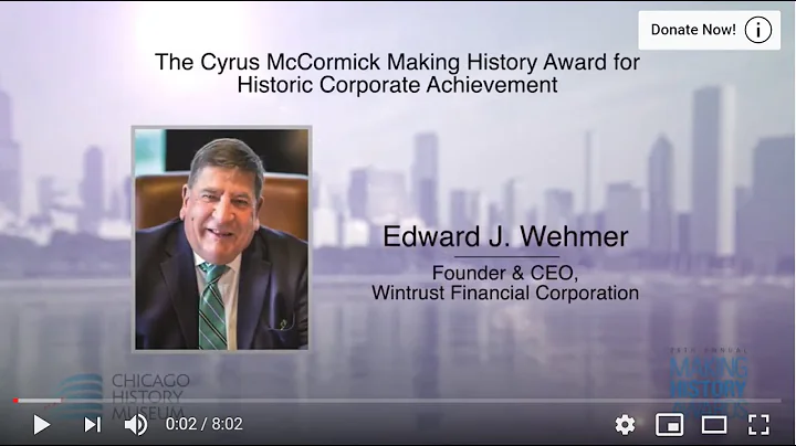 2020 Making History Awards - Edward J. Wehmer Pres...