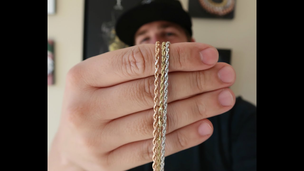 Rope Necklace Thickness Chart