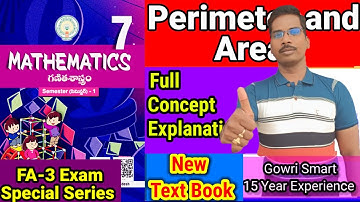 7th Class Maths(2024-25) New Syllabus|| Chapter-9||Perimeter and Areas full Concept