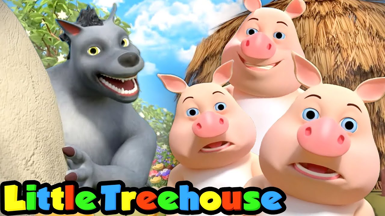 Three Little Pigs and Big Bad Wolf | Stories for Kids | Cartoon Songs &  Rhymes | Little Treehouse - YouTube
