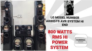 LG AR805TS AVR RECEIVER HOME CINEMA HI END SYSTEM 800 WATTS POWER RMS 5.2 channel