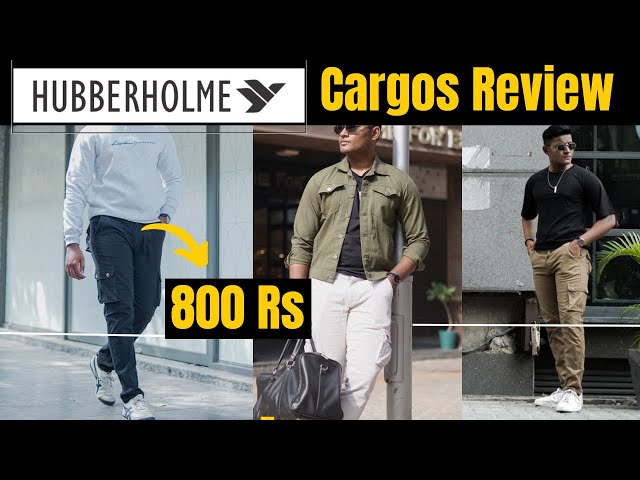 Hubberholme Men's Loose Fit Cargo Jogger Jeans (Mid Blue, 34) : Amazon.in:  Fashion