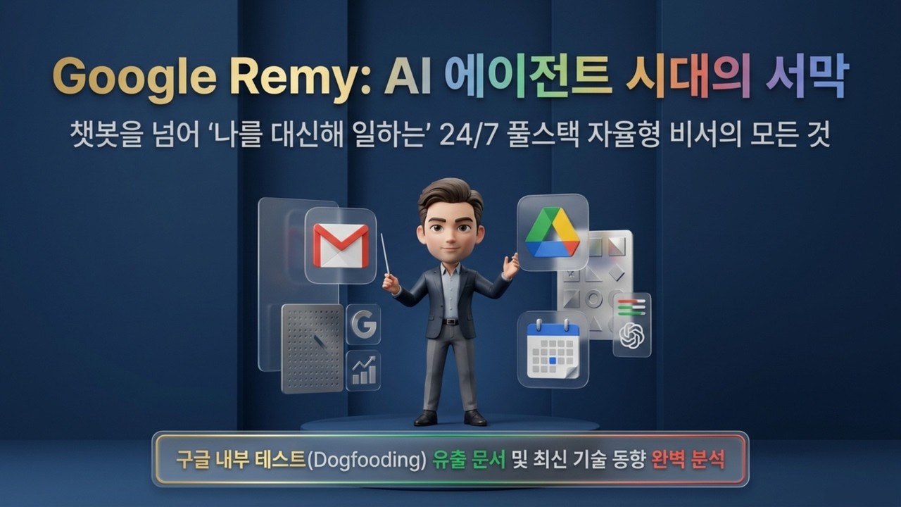 [Google Remy] 스스로 기획하고 실행하는 구글 '자율형 AI 에이전트'의 모든 것 | 구글 vs 오픈AI vs 앤스로픽, 2026년 자율형 AI 에이전트