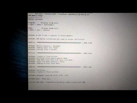 Programming with C and upload through Terminal