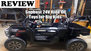 Review Sopbost 24V Ride On Toys for Big Kids 2023 screenshot 3