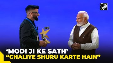 Gaurav Chaudhary receives Best Tech Creator award from PM Modi at National Creators Award