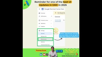 Best Google Merchant Center UI Update "Data Sources" #googlemerchantcenter #gmc #googleads #ppc