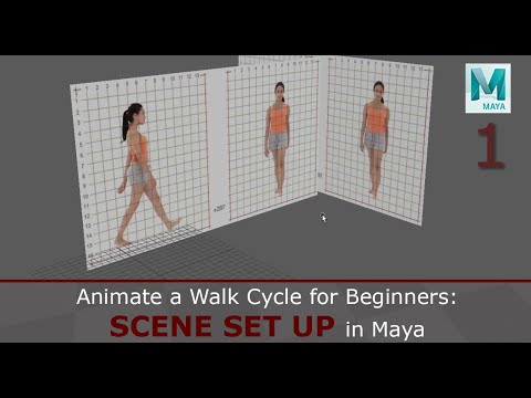 Animate a Walk Cycle for Beginners: Scene Set Up in Maya