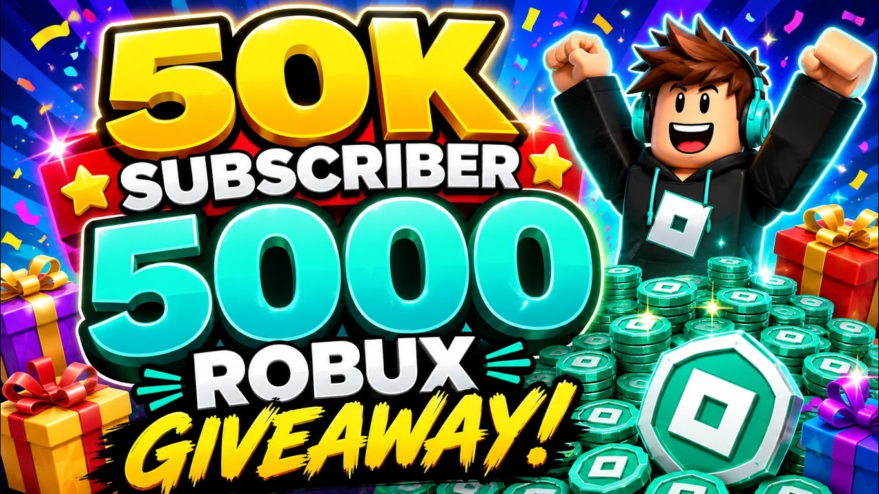 50k subscriber Robux giveaway!