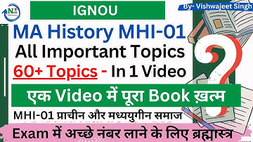 MA History MHI-01 - All Important Topics || 60+ Topics || Dec-2023 Exam || IGNOU || PYQ MA History