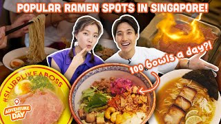 TOP 3 VIRAL RAMEN PLACES in Singapore! | Adventure Of The Day Ep 14!