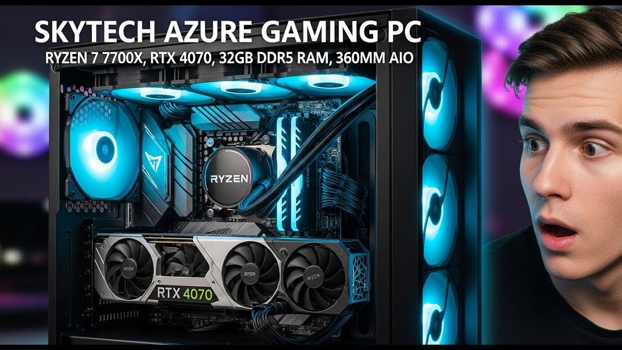 Обзор игрового ПК Skytech Azure: Ryzen 7 7700X + RTX 4070 Beast Build! Полные характеристики и те...