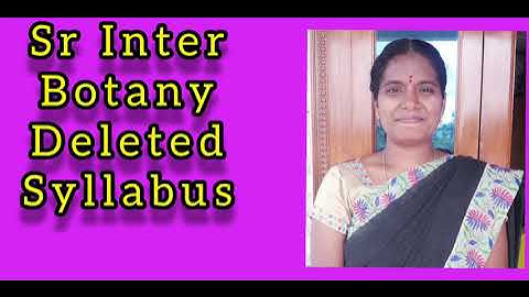 Botany deleted syllabus #telangana state second inter Botany  syllabus
